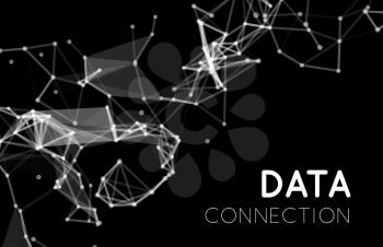 Abstract network data connection. Vector technology background 