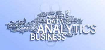 Background concept illustration of analytics business analysis. Vector