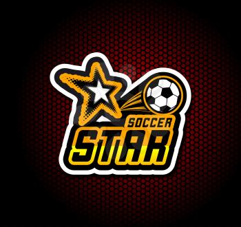 Soccer badge logo template, football design. Vector illustration