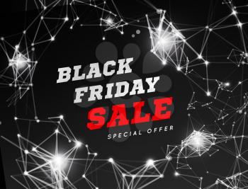 Black friday sale. Vector illustration on black background