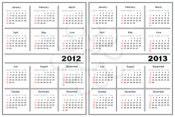 Royalty Free Clipart Image of a Calendar Template