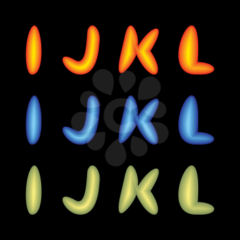 Letters IJKL.