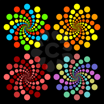 Colored circles.