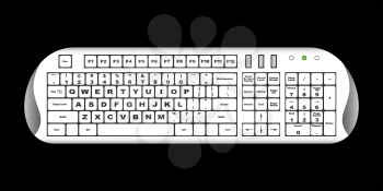 White computer keyboard