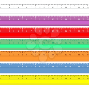 Set of multicolored rulers