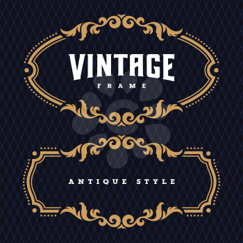 Vintage antique frames / Decorative design elements / Vector / Greeting or invitation card template