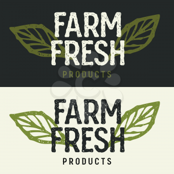 Farm Fresh lettering. Concept idea for authentic design of a Butcher shop or a Farm Market
