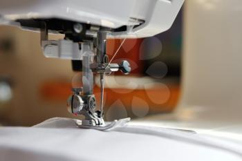 Sewing machine and fabric prepared for sewing