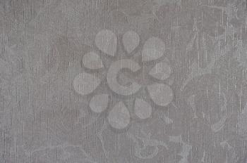 Beautiful gray wallpaper on the wall in a room with patterns.