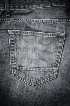 Back pocket on old worn jeans
