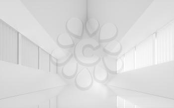 The white empty room, 3d rendering. Computer digital drawing.