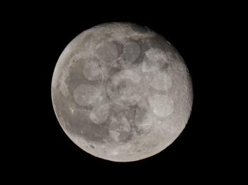 Full moon at night HDR high dynamic range telescope image
