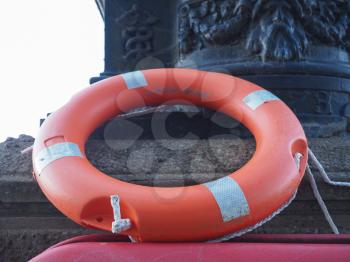 a lifebuoy for passengers safety at sea