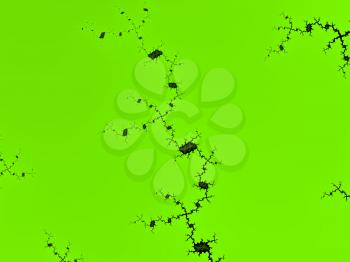 Yellow green Mandelbrot set abstract fractal illustration useful as a background