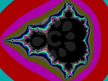 Colour Mandelbrot set abstract fractal illustration useful as a background