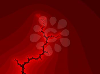 Red Julia set abstract fractal illustration useful as a background