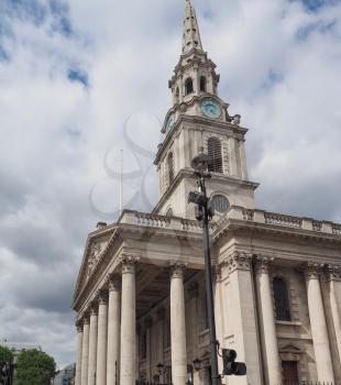 Church of Saint Martin in the Fields in Trafalgar Square in London, UK