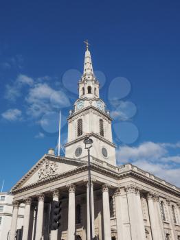 Church of Saint Martin in the Fields in Trafalgar Square in London, UK