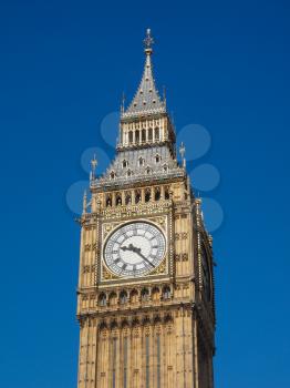 Big Ben at the Houses of Parliament aka Westminster Palace in London, UK