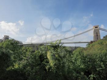 Clifton Suspension Bridge spanning the Avon Gorge and River Avon designed by Brunel and completed in 1864 in Bristol, UK