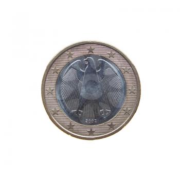 German One Euro coin isolated over a white background