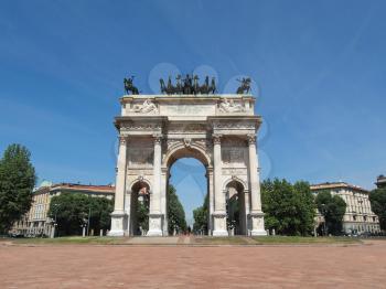 Arco della Pace (Arch of Peace), Porta Sempione, Milan, Italy