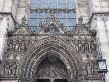 St Giles Cathedral church (aka High Kirk of Edinburgh) in Edinburgh, UK