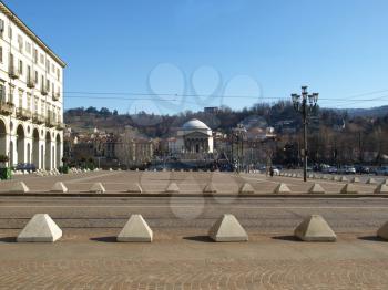 The Piazza Vittorio Emanuele II square in Turin, Italy