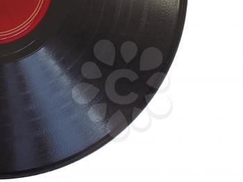 vinyl record vintage analog music recording medium with copy space