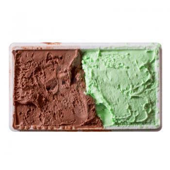Chocolate and peppermint icecream food