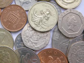 Euro banknotes and coins picture