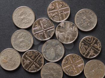 5 pence coin money (GBP), currency of United Kingdom
