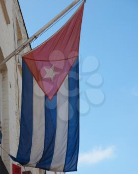 the Cuban national flag of Cuba, America