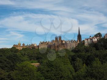 View of the city of Edinburgh, UK