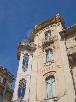 Casa Fleur Fenoglio, old liberty house in Turin, Italy