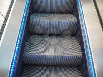 detail of the steps of an escalator