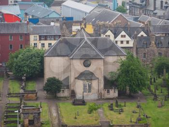 The Kirk of the Canongate in Edinburgh, UK