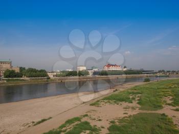 Elbe River in Dresden in Saxony Germany