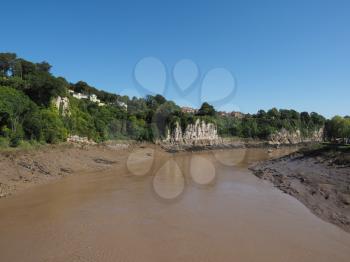 River Wye (Afon Gwy in Welsh) marks the border between England and Wales in Chepstow, UK