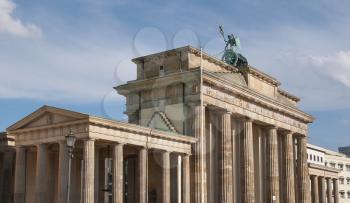 Brandenburger Tor meaning Brandenburg Gate in Berlin, Germany