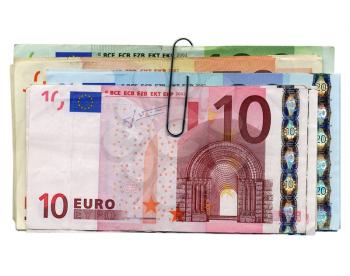 Detail of Euro banknotes money - European currency