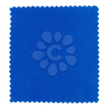 blue silicone rubber sample over white background with zig zag border