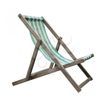 deck chair isolated over a white background