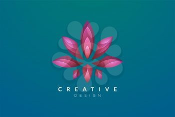 Design abstract flower and leaf logo for spa, hotel, beauty, health, fashion, cosmetic, boutique, salon, yoga, therapy. Simple and modern vector design for your business brand or product