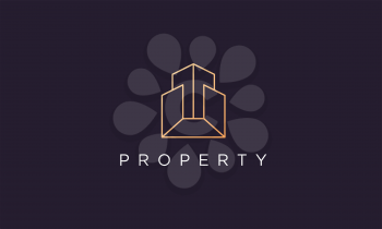 luxury and classy real estate property logo design in a professional and modern style