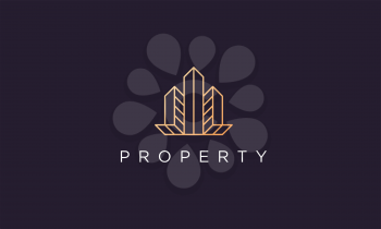 luxury and classy logo design for real estate agent in a simple and modern style