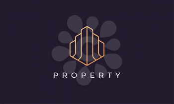 Logo design for a luxury and classy property sale business with a simple and modern style