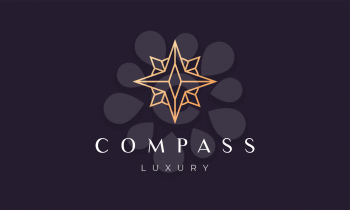 creative compass logo concept with modern and luxury style