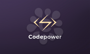 simple and modern power code logo