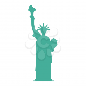 Statue of Liberty silhouette. Landmark America. USA Sculpture New York. American symbol of freedom
